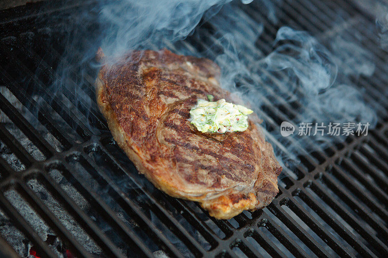 Wagyu steak on the grill